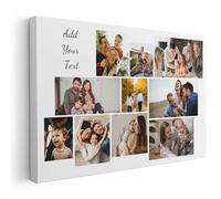 Love 2 Be Personal Personalised Canvas Photo Collage Frame - Add 10 Photos & Custom Text - Choose The personalised Photo Gifts Colour, Font Style & Text Colour - Canvas Prints Gifts