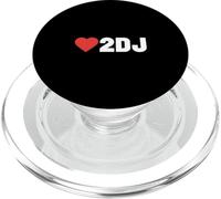 Love 2 DJ Funny Saying Red Heart Music Lovers PopSockets PopGrip for MagSafe