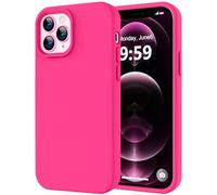 LOVE 3000 Compatible with iPhone 12 Pro Max Phone Case | Thickening 2.1 MM Liquid Silicone | Anti-Scratch Microfiber Lining | Full-Body Duty Heavy Protection Case for Men, Hot Pink