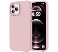 LOVE 3000 Compatible with iPhone 12 Pro Max Phone Case | Thickening Liquid Silicone | Anti-Scratch Microfiber Lining | Full-Body Duty Heavy Protection Case for Lanyard Women Girls, Pink Sand