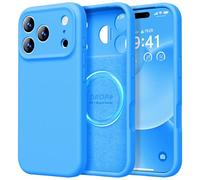 LOVE 3000 Designed for iPhone 17 Pro Max Case, Premium Silicone [Compatible with Magsafe][Soft Anti-Scratch Microfiber Lining] Shockproof Protective Phone Case for Men Women 6.9", Blue