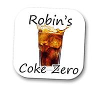 Love a Tipple, Personalised Coaster Drink Mat - Cola Zero!
