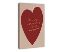 Love Actually Is All Around Art Poster Canvas Poster Wall Art Decor Print Picture Paintings for Living Room Bedroom Decoration 12x18inch(30x45cm)