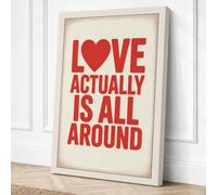 Love Actually Is All Around Canvas Wall Art Print 18x12 Inch (46 x 30 cm)