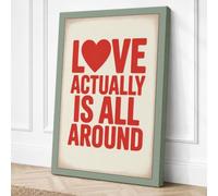Love Actually Is All Around Canvas Wall Art Print 18x12 Inch (46 x 30 cm)