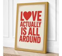 Love Actually Is All Around Canvas Wall Art Print 18x12 Inch (46 x 30 cm)