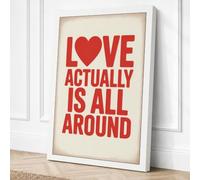 Love Actually Is All Around Canvas Wall Art Print 18x12 Inch (46 x 30 cm)