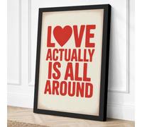 Love Actually Is All Around Canvas Wall Art Print 24x16 Inch (61 x 41 cm)