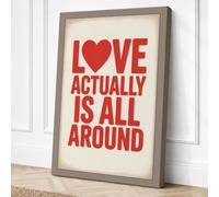 Love Actually Is All Around Canvas Wall Art Print 24x16 Inch (61 x 41 cm)