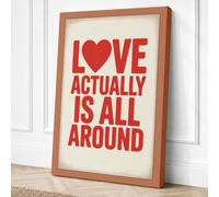 Love Actually Is All Around Canvas Wall Art Print 36x24 Inch (91 x 61 cm)