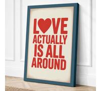 Love Actually Is All Around Canvas Wall Art Print 36x24 Inch (91 x 61 cm)