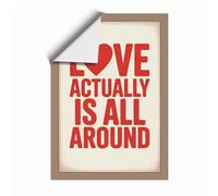 Love Actually Is All Around Typography Unframed Wall Art Print A1 (84.1×59.4cm), Wall Decor for Living Room, Bedroom, Office & Home, Art Gift