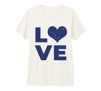 Love Alaska State Heart Flag Premium T-Shirt