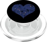 Love Alaska State Heart Vintage Flag PopSockets PopGrip for MagSafe