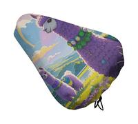 Love Alpaca Purple Bike Seat Cushion Waterproof Bicycle Seat Cover with Drawstring Comfort Dustproof Rain Proof Protection Bike Seat for Outdoor Most Bicycles Mountain Road Bikes