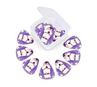 Love alpaca purple Guitar Picks 12 Pack Thin, Medium & Heavy 3 Different Thickness Celluloid Guitar Plectrums with Storage Box Personalized Guitar Pick for Acoustic Guitar, Bass