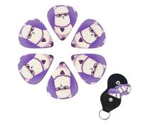 Love alpaca purple Guitar Picks 6 Pack 3 Different Thickness Celluloid Guitar Plectrums with Guitar Pick Holder Personalized Guitar Pick for Acoustic Guitar, Electric Guitar, Bass