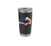 Love America Canada Flag US EH Vintage Stainless Steel Insulated Tumbler