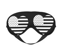 Love American Flag 3 Love American Flag Sleep Masks Adjustable Strap Soft Eye Mask for Women Men Travel Work Home