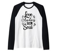 Love Anchors The Soul Uplifting Bible Verse Christian Faith Raglan Baseball Tee