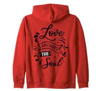 Love Anchors The Soul Uplifting Bible Verse Christian Faith Zip Hoodie