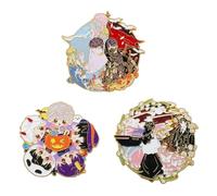 Love and Deepspace Halloween Enamel Pin Badge - Cute Chibi Style Brooch with Rafayel, Aster, Zayne, Sylus and Caleb, Perfect for Fans, Cosplay and Collectors