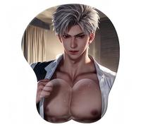 Love and deepspace mouse pad,3d anime big chest gaming mouse pad mat with gel wrist rest,Ergonomic mouse pad with PU non-slip base.