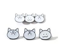 Love and Deepspace Sylus 4pc Cat Brooch Set - Enamel Lapel Pins, Cute Anime Game Character Jewelry Gifts for Gamers, Cosplay Accessories
