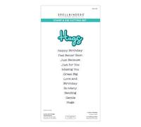 Love and Hugs Sentiments Clear Stamp & Die Set by Lisa Horton