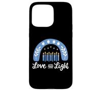 Love and Light Rainbow Hanukkah Menorah Jewish Chanukah Jew Case for iPhone 15 Pro Max