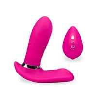 LOVE AND VIBES Remote Control Warming Vibrating Wearable Dildo, 1 Count