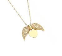 Love Angel Wings Necklace Full Diamond Wings Open Heart Pendant Women's Necklace
