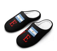 Love Argentina Flag Men's Memory Foam Slippers Comfort Cotton Slip On House Shoes for Indoor Outdoor 7-8(40-41)