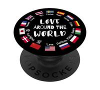 Love Around the World multilingual languages PopSockets Adhesive PopGrip