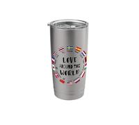 Love Around The World multilingual Languages Stainless Steel Insulated Tumbler