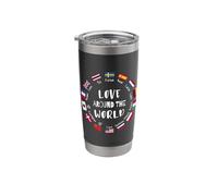 Love Around The World multilingual Languages Stainless Steel Insulated Tumbler