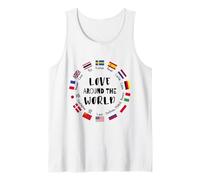 Love Around The World multilingual Languages Tank Top
