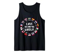 Love Around The World multilingual Languages Tank Top