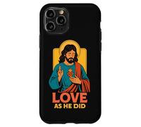 Love As He Did Sacred Heart Jesus Christian Faith Retro Icon Case for iPhone 11 Pro