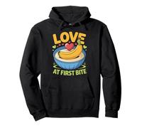 Love At First Bite Banana Bowl Design Pullover Hoodie