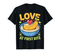 Love At First Bite Banana Bowl Design T-Shirt