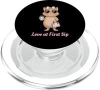 Love at First Sip Cute Coffee Cat Valentine Design PopSockets PopGrip for MagSafe