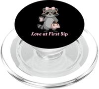 Love at First Sip Cute Raccoon Coffee Lover Aesthetic PopSockets PopGrip for MagSafe