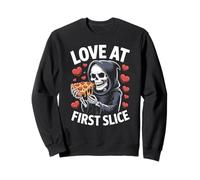 Love At First Slice Funny Valentines Day Pizza Lover Sweatshirt