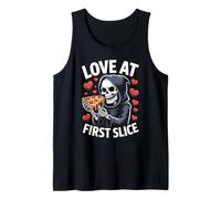 Love at First Slice Funny Valentines Day Pizza Lover Tank Top