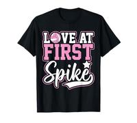 Love At First Spike Volleyball Player Quote T-Shirt