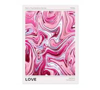 Love Aura Poster, Inspirational Quotes Print, Affirmations Quote Colourful Home Decor, Motivational Bedroom Wall Art, Archival Matte, A2 (Print Only) - 59.4x42cm