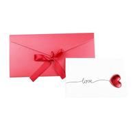 Love Balloons Anniversary Card with Ribbon Envelope, Romantic Valentine's Day Card for Girlfriend/Boyfriend, Cute Valentine's Day Greeting Card for Wife Husband Fiancée Couple