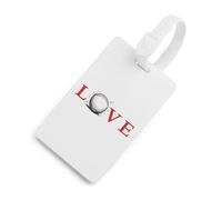Love Baseball Luggage Tag for Suitcase Cute ID Tags Travel Baggage Identifier Labels White-Style