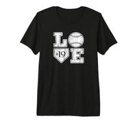 Love Baseball Softball Mom Vintage Distressed Home Plate #19 Premium T-Shirt